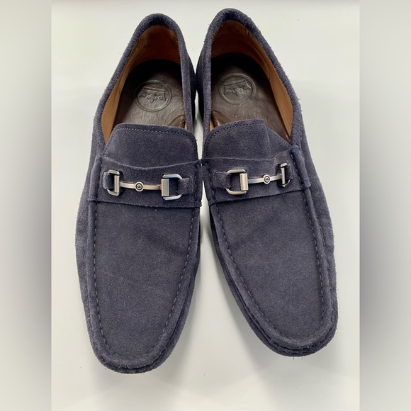 Peter Millar men’s 11.5 blue suede horse it loafers excellent condition - Picture 2 of 13